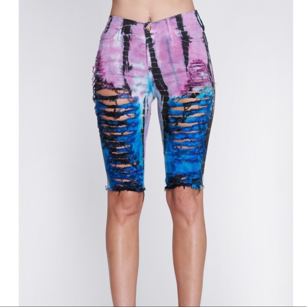 Purple Ink Distressed Shorts PRE-ORDER